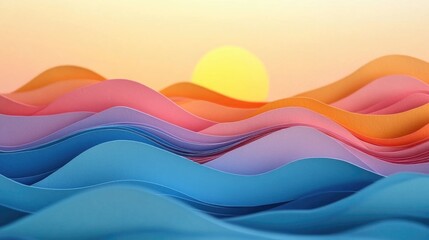 Blurred abstract backdrop featuring gentle waves on a calm water surface Soothing abstract background with soft waves on tranquil water surface