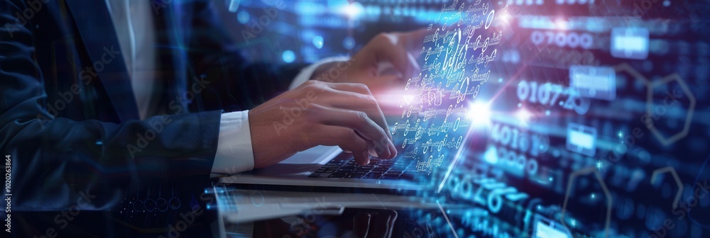 Poster a professional enhances cyber security by analyzing data protection strategies using advanced techno