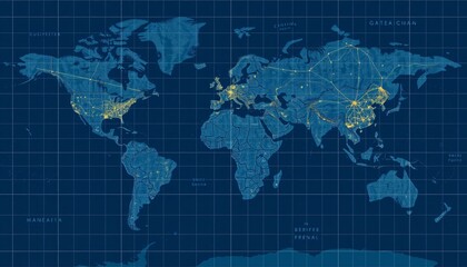 Minimalist illustration Map Grids