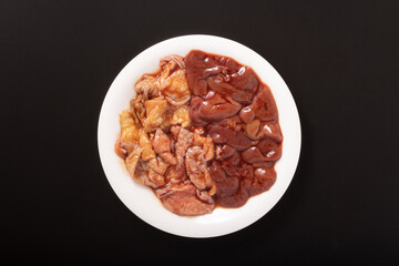 鶏ホルモンミックス（鶏レバー　鶏皮）