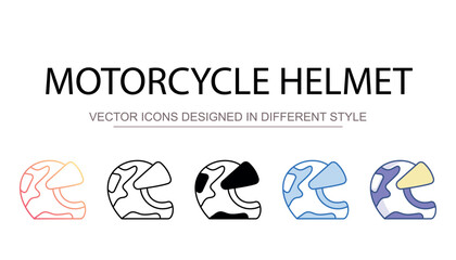 Motorcycle Helmet icon design with white background stock illustration
