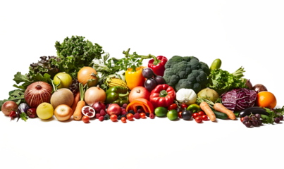 vegetable and fruits photo or illustrator on white background