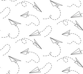 plane papper pattern outline vector design