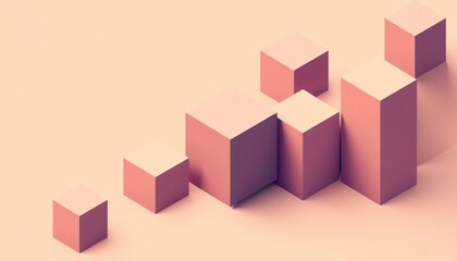 Obraz premium Minimalist Isometric Shapes