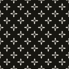 Abstract simple floral gothic style seamless pattern. Elegant minimal monochrome stylish background. Perfect for textile, fabric and fashion print.