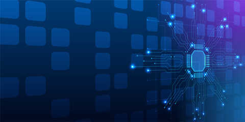 Blue abstract technology circuit lines background. business technology communication. Hi tech digital connection. high tech. science. modern technology business concept. futuristic background