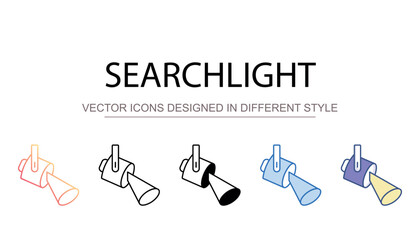 Fototapeta premium Searchlight icon design with white background stock illustration