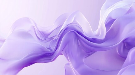 Obraz premium Abstract purple and white flowing fabric with a soft, dreamy, and elegant look.