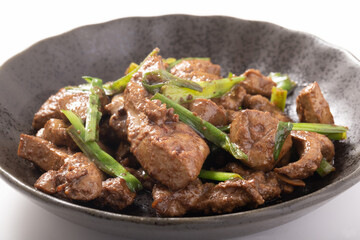 レバニラ炒め（鶏レバー）