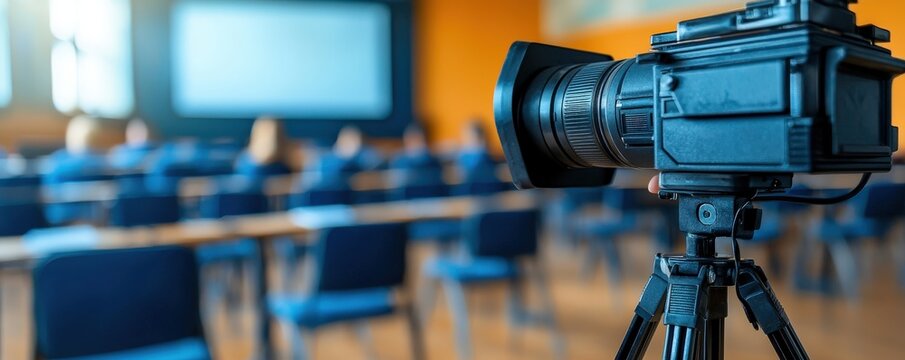 Close-Up of Consultant Adjusting Camera Settings