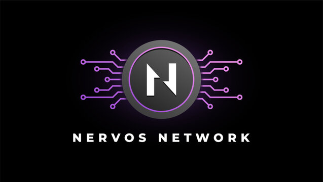 Nervos Network (CKB) cryptocurrency logo vector illustration for background or banner.