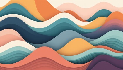 Muted Abstract Waves