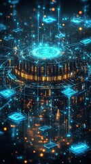 Fototapeta premium The Digital Civic Hub, Digital Government and E Government Services