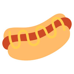hotdog flat illustration