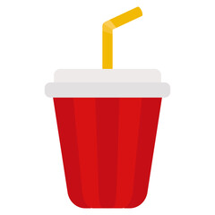 red plastic cup with straw