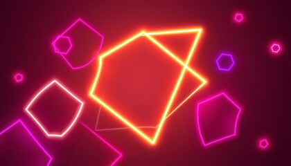 Neon Wireframe Shapes