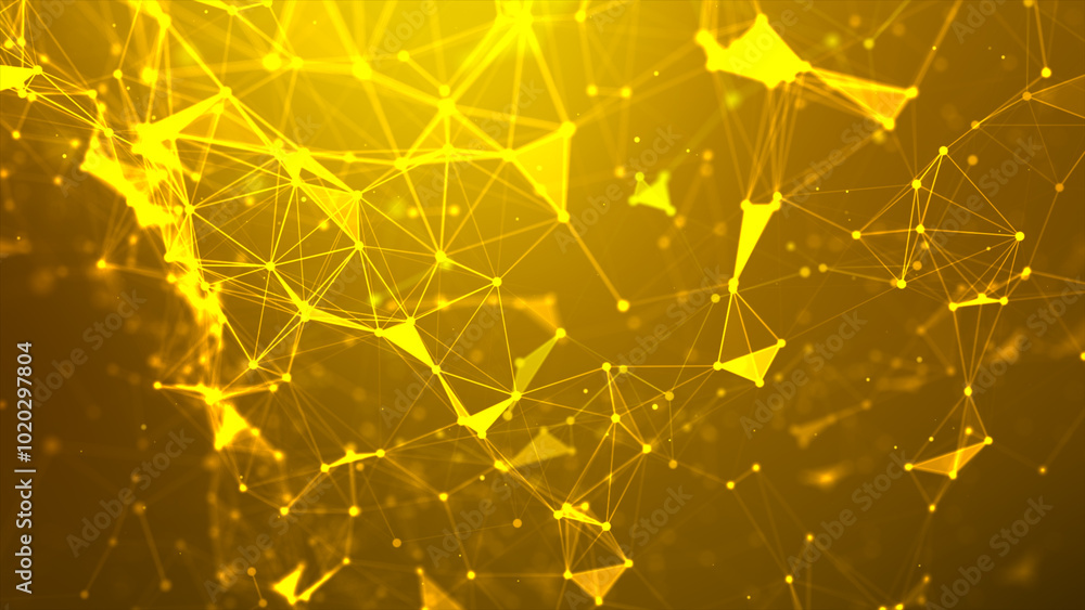 Poster abstract background dot and connect line for cyber technology futuristic and network connection conc