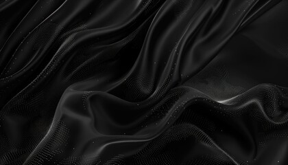 Obraz premium Abstract Black Fabric with White Dots