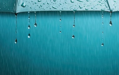 A torrential rainstorm with heavy raindrops falling, showing the overwhelming power of water in weather, rainstorm, water force