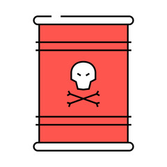 hazardous waste sorting line icon vector. hazardous waste sorting sign. isolated symbol illustration