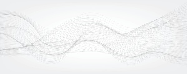 abstract wavy background. white gradient background with grey waves.