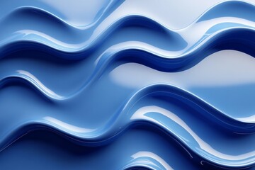 Obraz premium 3D Groovy Waves, Rich, glossy textured design Background Wallpaper
