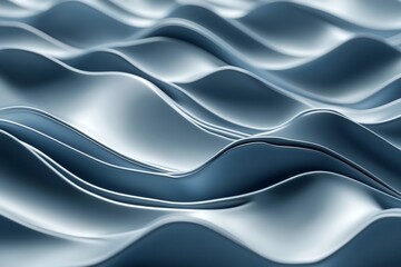 Obraz premium 3D Groovy Waves, Rich, glossy textured design Background Wallpaper