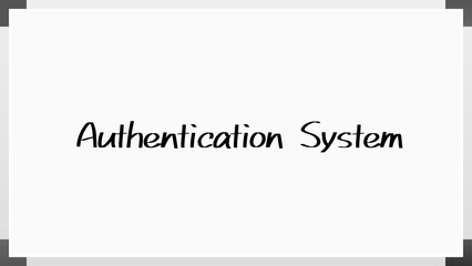 Authentication System のホワイトボード風イラスト