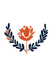 Floral pattern with ethnic accents