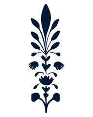 Abstract ethnic pattern with floral elements