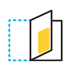 Vector multicolor icon for Twofold