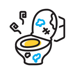 Vector multicolor icon for Unsanitary