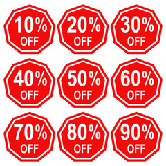 set of discount labels,promotional sales tag vector template set.