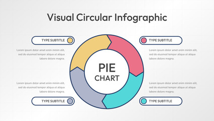 Colourful Pie Chart Infographic Template for Business and Other Purposes