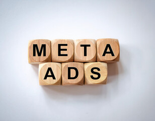 Meta Ads Word For Internet Promotion Idea, Advertising Concept, Promotion, Selling, Digital Marketing
