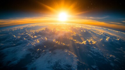 A Stunning Sunrise Over Earth's Cloud Cover