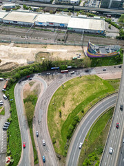 Aerial View of West Brent Cross Central London City of England United Kingdom. April 12th, 2024