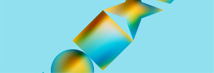 Fluid color geometric shapes abstract background. Vector Illustration For Wallpaper, Banner, Background, Card, Book Illustration, landing page