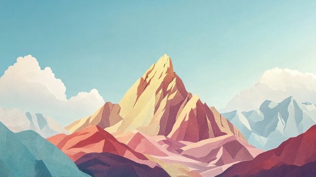 Panoramic view of a prominent mountain peak and a nearby refuge from a plateau showcasing the impressive and steep terrain of a renowned mountain range