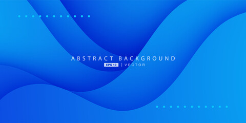 Abstract 3D background with blue wave liquid color design. Dynamic shapes composition with simple pattern. Eps10 vector