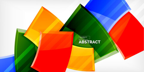 Vector abstract color geometric shapes. Illustration For Wallpaper, Banner, Background, Card, Book Illustration, landing page