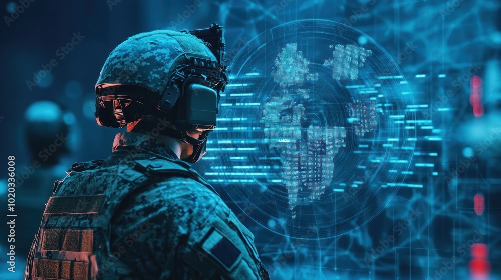 Poster artificial intelligence in warfare: military strategies using ai and autonomous systems for advanced