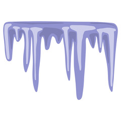 Snow icicles cartoon illustration 
