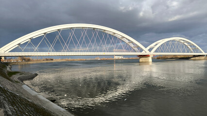 Fototapeta premium banks of Danube river in Novi Sad
