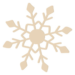 Cartoon illustration of white snowflake
