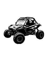 RZR-ATV   All-Terrain Vehicle   Dirt Vehicle   4x4 Vehicle   Off-road Vehicle   Mud Rider   Trail Riding   Extreme Rides   Original Illustration   Vector and Clipart   Cutfile and Stencil © MEM
