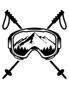 recommend clip art: Snow Goggles | Nature Scene | Snowboarding | Eye Protection | Ski Goggle | Skiing | Snow Equipment | Mountain Scene | Original Illustration | Vector and Clipart | Cutfile and Stencil