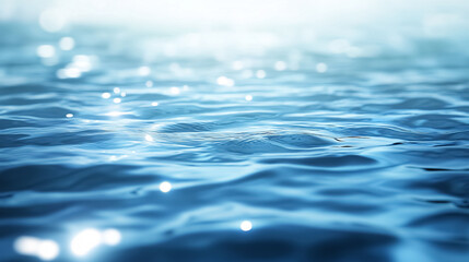 Abstract Clear Blue Water in Blurred Background Concept: An abstract image of clear blue water with a blurred effect, perfect for a soft and dreamy background.