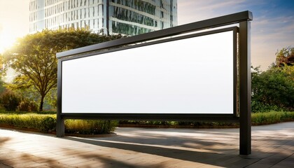 Obraz premium horizontal signage mockup
