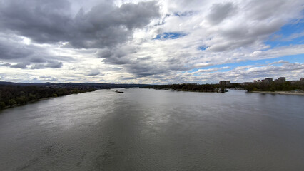 banks of Danube river in Novi Sad